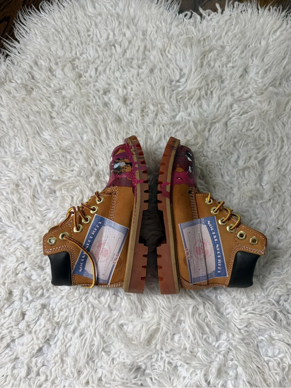 Custom designed Timberlands boots